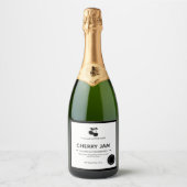 Jam Jar Label Packaging-ontwerp Sparkling Wijnetiket (Voorkant)
