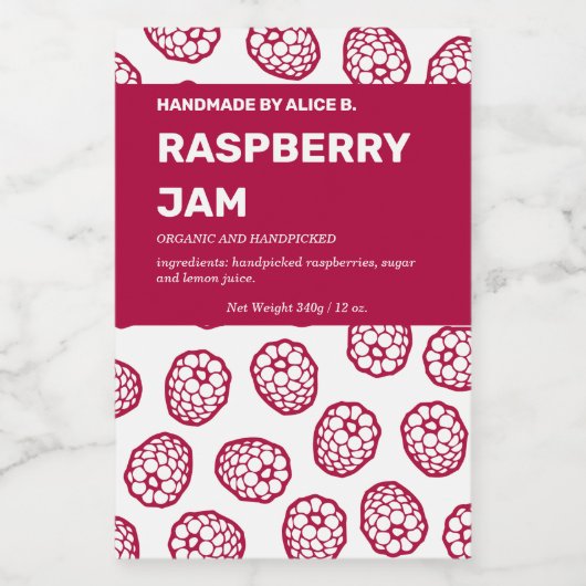 Jam Jar Label Packaging-ontwerp Voedselcontainer Etiket (Enkel label)