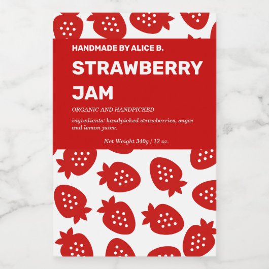 Jam Jar Label Packaging-ontwerp Voedselcontainer Etiket (Enkel label)