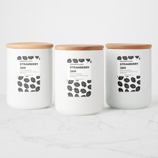 Jam Jar Label Packaging-ontwerp Voedselcontainer Etiket (Flessen)