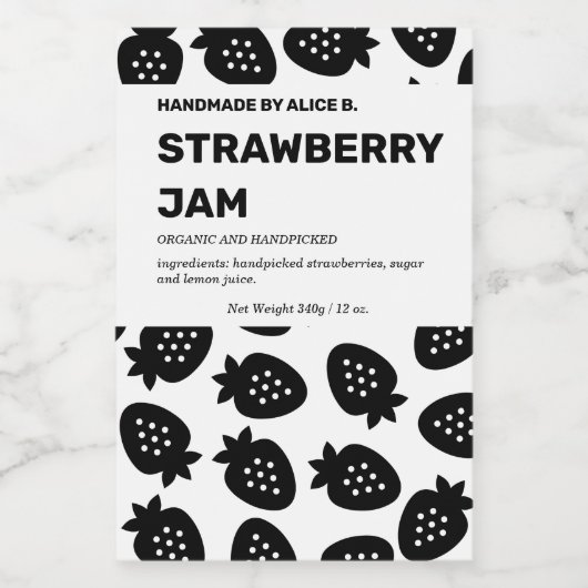 Jam Jar Label Packaging-ontwerp Voedselcontainer Etiket (Enkel label)