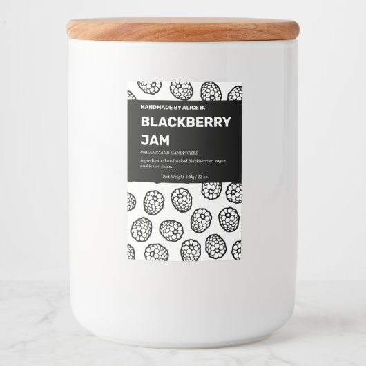 Jam Jar Label Packaging-ontwerp Voedselcontainer Etiket (Voorkant)