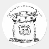 Jam Jar Sketch Ronde Sticker (Voorkant)