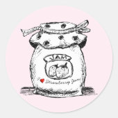 Jam Jar Sketch Ronde Sticker (Voorkant)