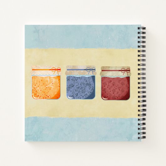 Jam Jars home conserven van gepersonaliseerd kookb Notitieboek (Achterkant)