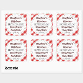 Jam/Jelly Vierkante Gecontroleerde Stickers (Vel)