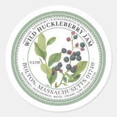 Jam Label met inheemse Huckleberries Illustratie (Voorkant)