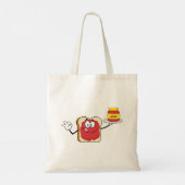 Jam on Toast Happy Face Canvas tas (Achterkant)