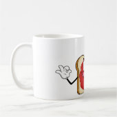 Jam on Toast Happy Face Coffee Mok (Links)