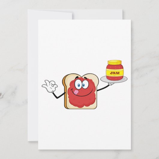 Jam op Toast Kaart (Voorkant)