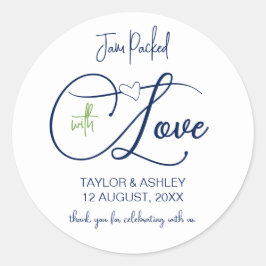Jam Packed Jam Jar Wedding Label