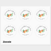 Jam Packed With Love Peach Jam Wedding Favor  Ronde Sticker (Vel)