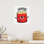 Jam-pire Funny Vampire Jam Pun Poster (Keuken)