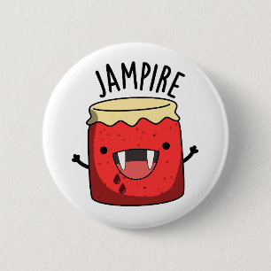 Jam-pire Funny Vampire Jam Pun Ronde Button 5,7 Cm