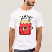 Jam-pire Funny Vampire Jam Pun T-shirt (Voorkant)