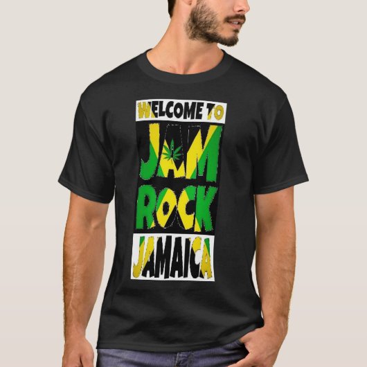JAM ROCK JAMAiCA - T Shirt / lightshirtz (Voorkant)