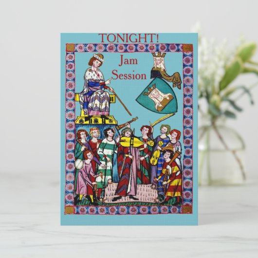 Jam-sessie Kaart (Staand voorkant)