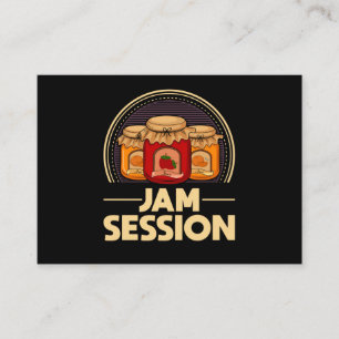 Jam Session Music Pun Jelly Lover Visitekaartje