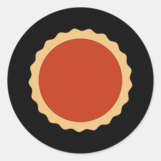 Jam Tart. Aardbei rood. Ronde Sticker (Voorkant)