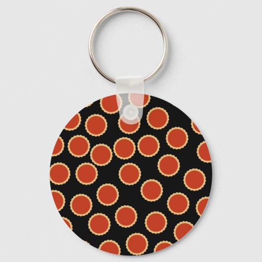 Jam Tart Pattern. Aardbei Red. Pies. Sleutelhanger (Voorkant)