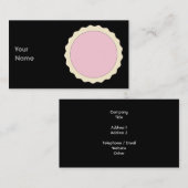 Jam Tart. Vaal roze. Visitekaartje (Voorkant / Achterkant)