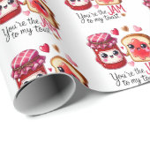Jam To My Toast Love Gift Wrapping Paper Cadeaupapier (Rol Hoek)