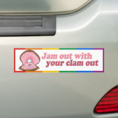 JAM UIT MET JE CLAM UIT -.png Bumpersticker (Op auto)
