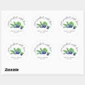 Jam Verpakt Met Liefde Blueberry Jam Wedding Favor Ronde Sticker (Vel)