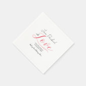 Jam Verpakt met Liefde Bruiloft Servet (Hoek)