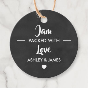 Jam verpakt met liefde cadeau Labels, bruiloft kri Bedankjes Labels