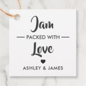 Jam verpakt met liefde cadeau Labels, bruiloft Lab Bedankjes Labels (Voorkant)