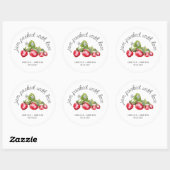 Jam Verpakt Met Liefde Strawberry Jam Wedding Favo Ronde Sticker (Vel)