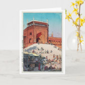 Jama Masjid, Delhi, Hiroshi Yoshida Kaart (Gele Bloem)