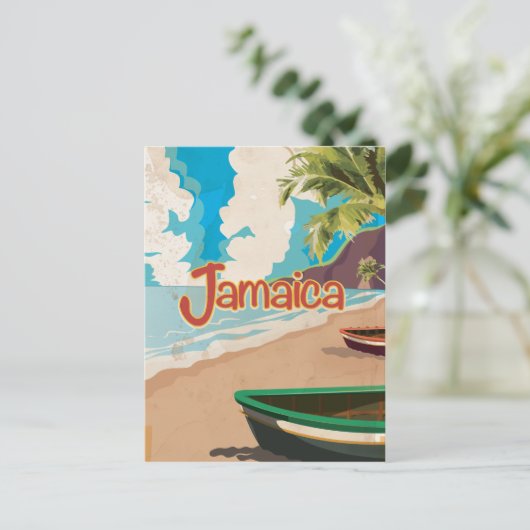  Jamacia Travel Poster Briefkaart (Staand voorkant)