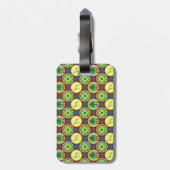 Jamahiri ® Libya | Africa Pattern Bagagelabel (Achterkant verticaal)