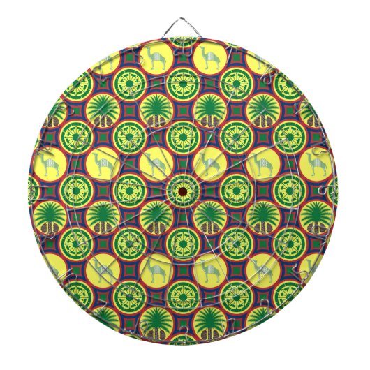 Jamahiri ® Libya | Africa Pattern Dartbord (Voorkant)