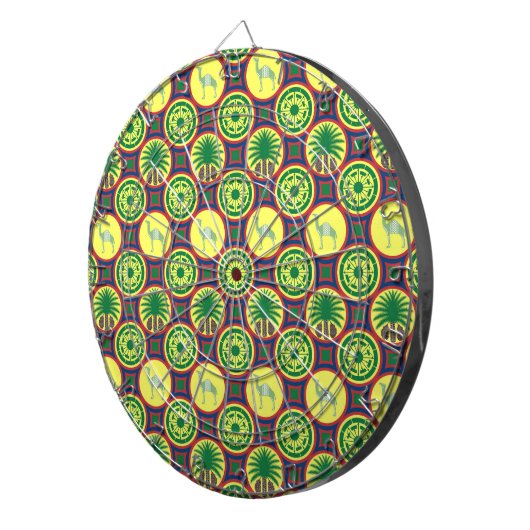 Jamahiri ® Libya | Africa Pattern  Dartbord (Voorkant Rechts)