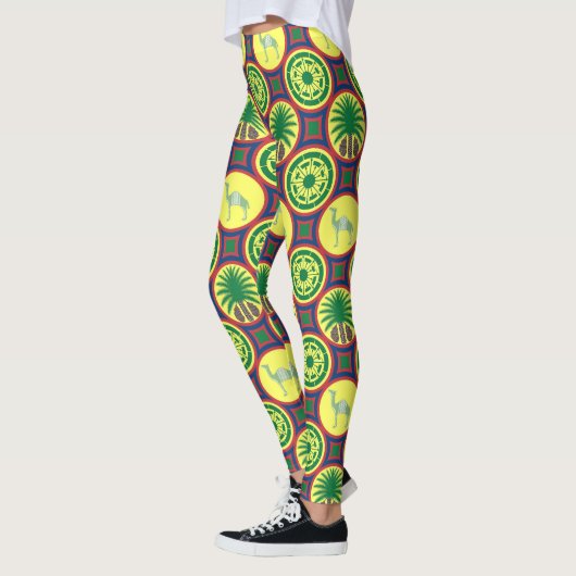Jamahiri ® Libya | Africa Pattern  Leggings (Links)