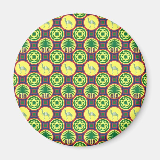 Jamahiri ® Libya | Africa Pattern Magneet (Voorkant)