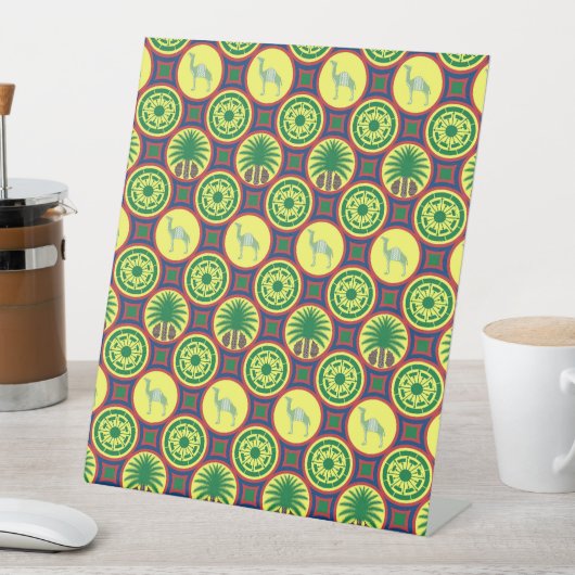 Jamahiri ® Libya | Africa Pattern  Reclamebord Met Voetstuk (Insitu)