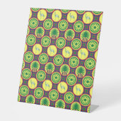 Jamahiri ® Libya | Africa Pattern  Reclamebord Met Voetstuk (Voorkant)