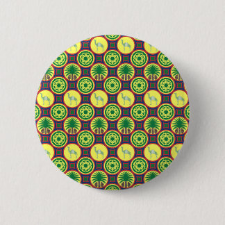 Jamahiri ® Libya | Africa Pattern  Ronde Button 5,7 Cm