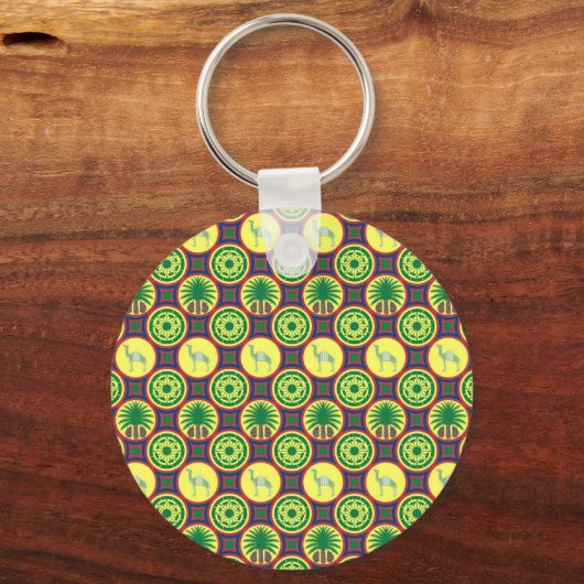 Jamahiri ® Libya | Africa Pattern Sleutelhanger (Achterkant)