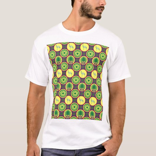 Jamahiri ® Libya | Africa Pattern T-shirt (Voorkant)