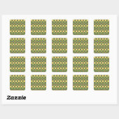 Jamahiri ® Libya | Africa Pattern Vierkante Sticker (Vel)