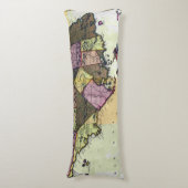 Jamaica 1680 Map Lichaamskussen (Voorkant Verticaal)