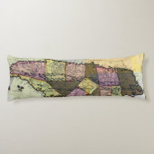 Jamaica 1680 Map Lichaamskussen (Achterkant)