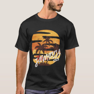 Jamaica 2023 Familievakantie Retro Zonsondergang S T-shirt