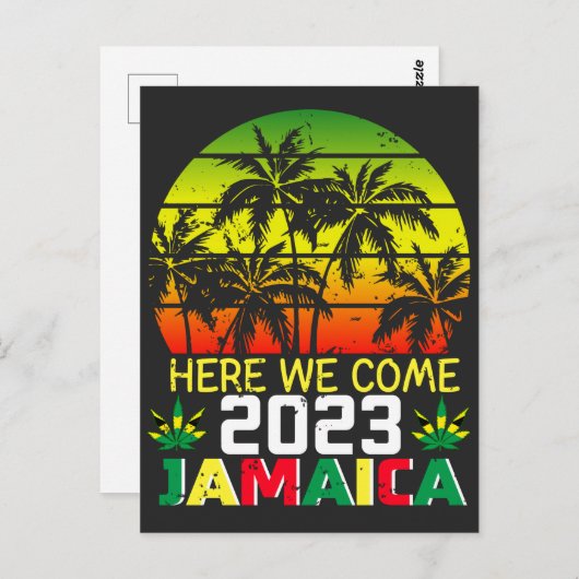 Jamaica 2023, hier komen we briefkaart (Voorkant / Achterkant)