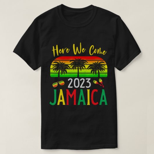Jamaica 2023. Hier komen we samen met familievakan T-shirt (Design voorkant)